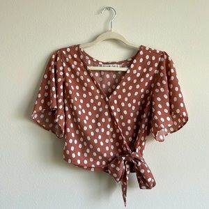 Abercrombie & Fitch XS rose/white blouse